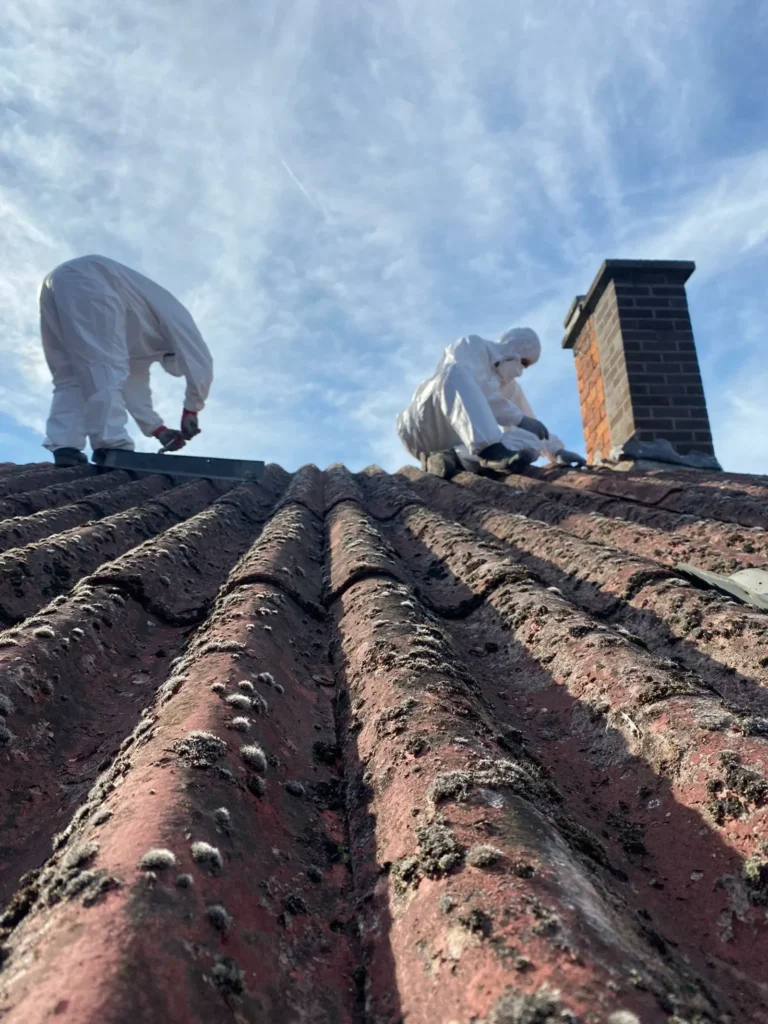 Asbestverwijdering: detail materiaal