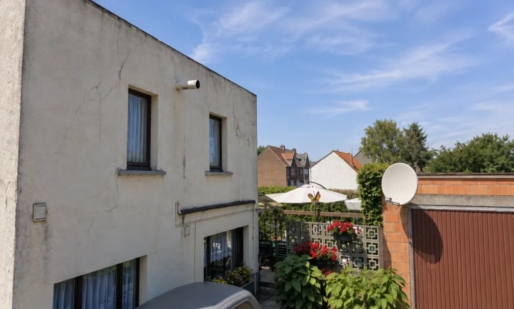 Gevelrenovatie Haaltert: barsten in de oude bepleistering vóór de werken