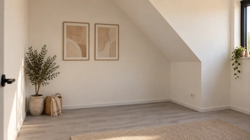 Totaalrenovatie Latem: een slaapkamer onder het dak